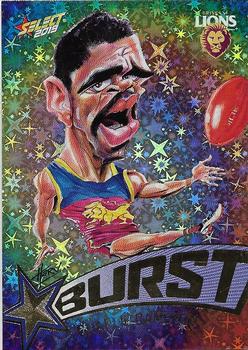 2019 Select Footy Stars - Starburst Caricatures Tie-Dye #SBTD5 Charlie Cameron Front